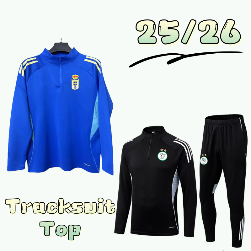 2025 2026 Real Oviedo tracksuit top long training suit kit uniform adult sweatshirt Sweater sets men 25/26 Algeria