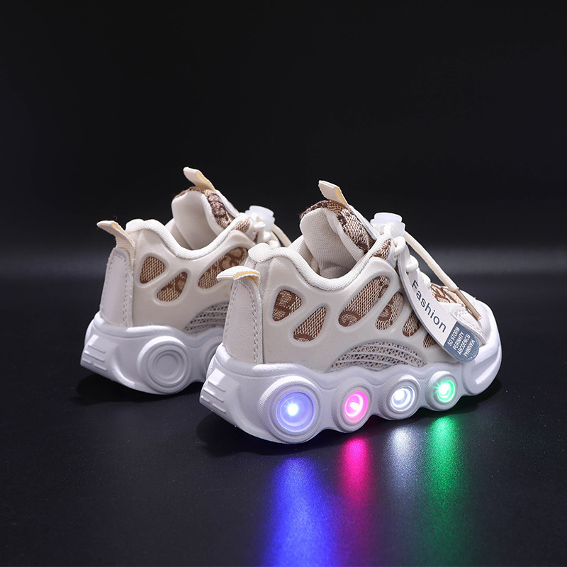 boys shoes led light sneakers girls bright light luminous shoes for kids mesh breathable casual shoes sneaker size 22-30