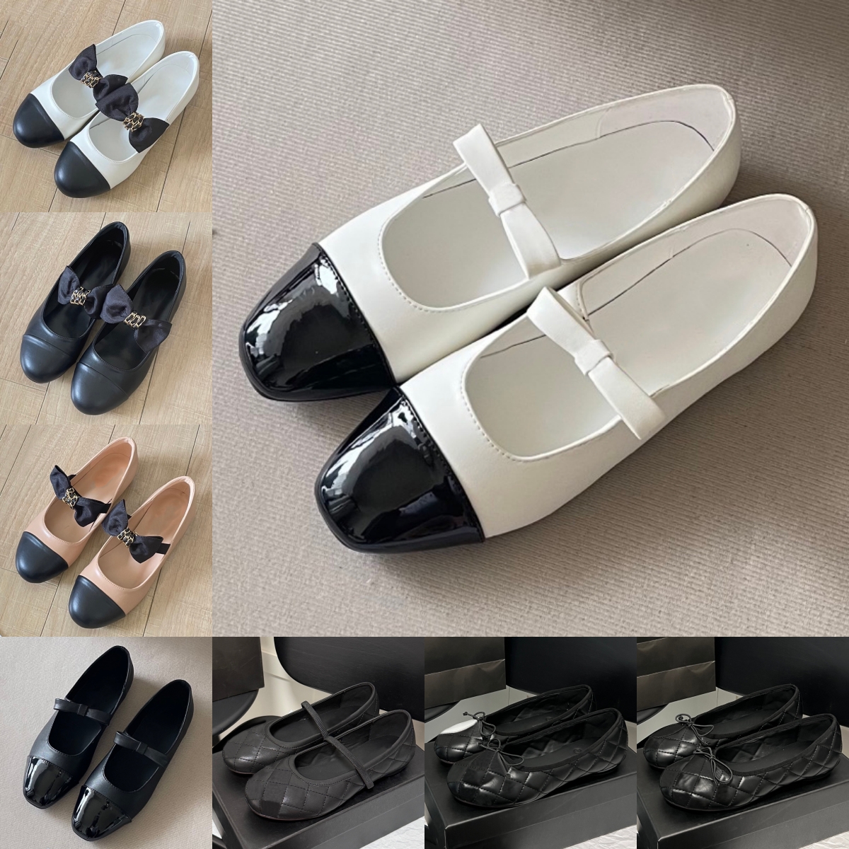 Women Dress Shoes Designer Ballet Shoes Flat Sneaker Quilted Leather Black White Beige Letters Bow Dance Formal Sneakers Lady Trample Ballerina Slip On Lazy Loafers