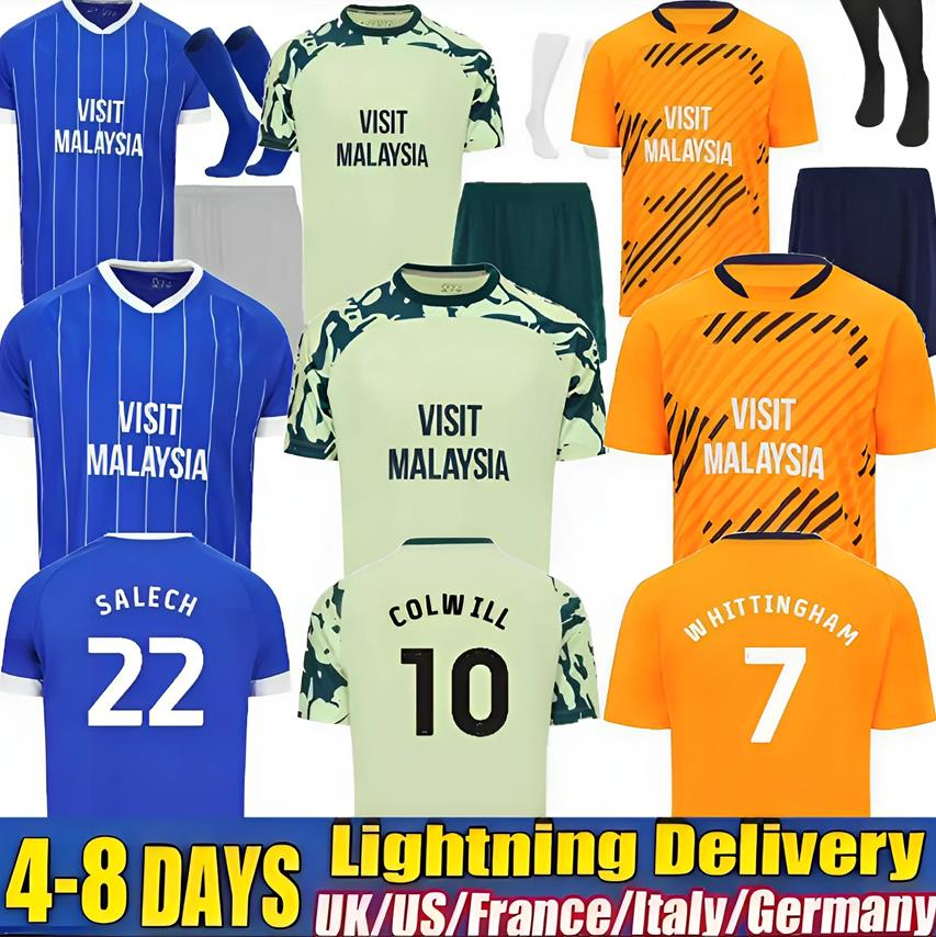 25 26 Cardiff RALLS Kids Kit Soccer Jerseys PHILOGENEP RINOMHOTA COLWILL RATCLIFFE O'DOWDA Home 2025 2026 kids kit Football Shirts
