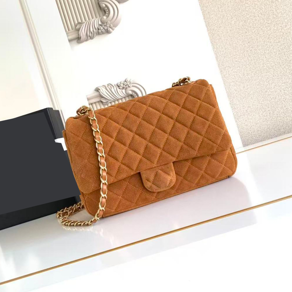 Suede Brown bag AS5991 Crossbody Bag luxury designer black Bag Womens Metal Chain Bag Leather Shoulder Bag Tweed Bag Flap Bag designer bags Handbag 20cm 24cm