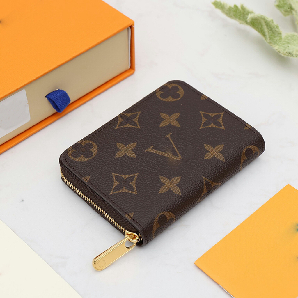 Luxury wallet designer woman luxury card holder coin purse high quality women small wallet fashion brand designers wallets leather Color buttons mini purse with box