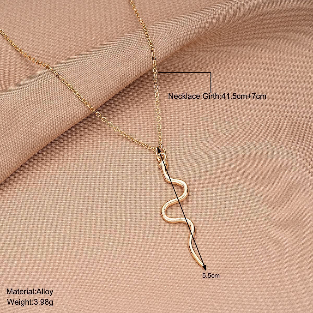 Luxury Brand Designer Jewelry European And American New Jewelry High-End Snake Necklace For Women, Unique Fashion Retro Snake Pendant Sweater Chain Wh - view 3