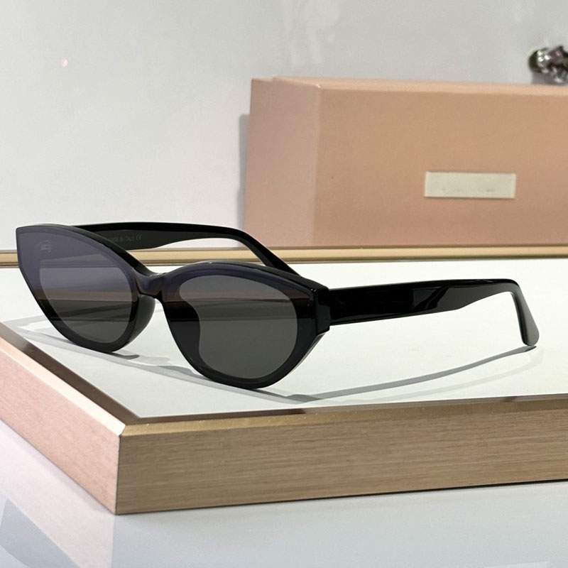 Designer Womens Cat Eye Sunglasses 36WS Black Oval Women Glasses UV400 Protective Acetate Full Frame Goggles Daily travel sunshade Fashion Lady eyewear with boxs