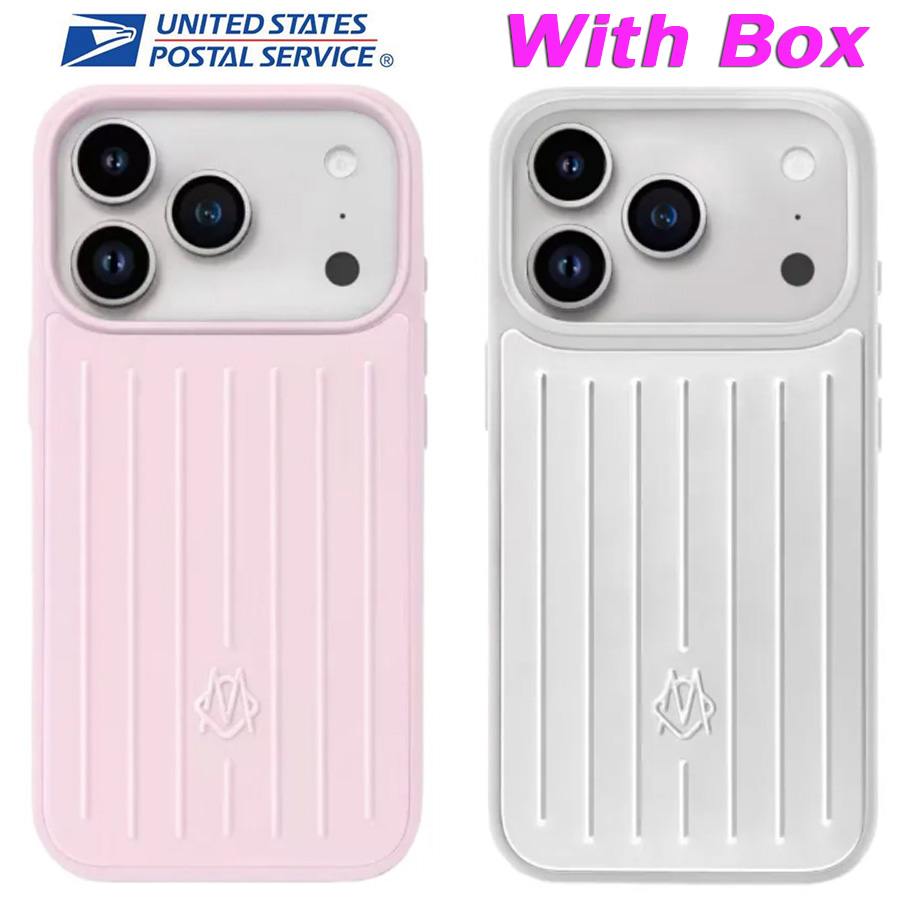 Top Quality Rimowaa Phone Case Suitcase Designer iPhone Case for Apple iPhone 17 Pro Max 16 15 14 13 plus Polycarbonate Aluminum Alloy MagSafe Weave Back Cover With Box