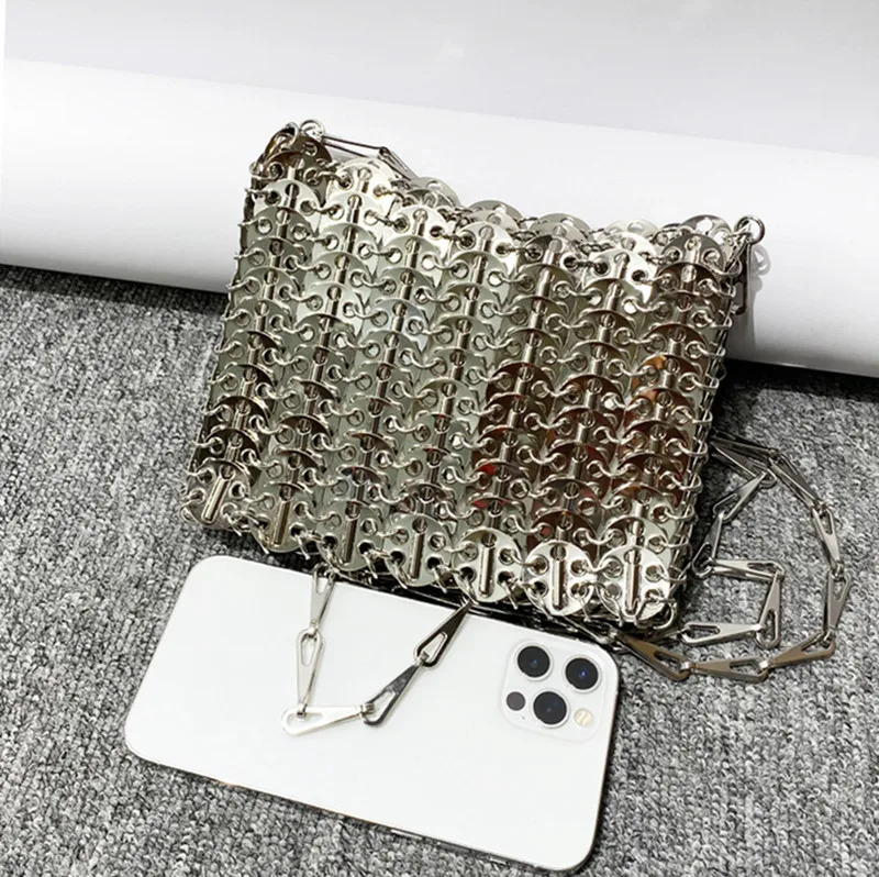 Tote Bag Aesthetic Bags Handbag Metal Hollow Womens Wedding Party Clutch Shoulder Female Evening 260104