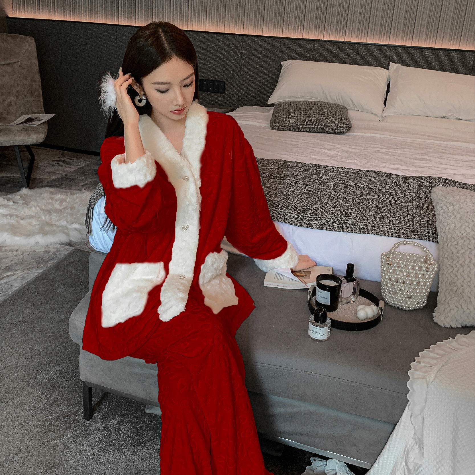 B1316-Trendsetting Garment Set by Designers: Luxe Texture Appeal | Model #B1046