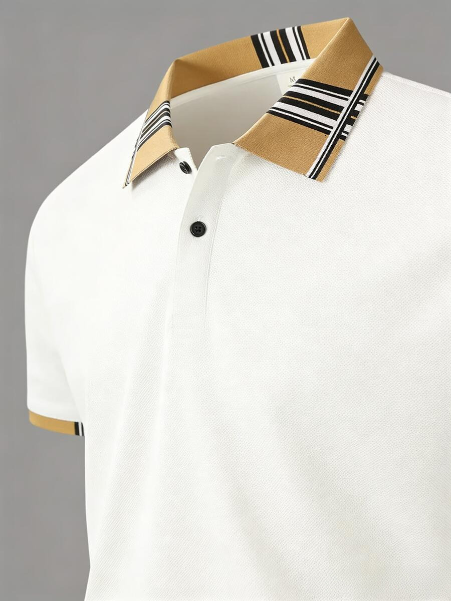 Luxury Brand Designer Clothes Foreign Trade 2025 Hot Sale 3D Digital Print Men's Casual Loose Short Sleeve Polo Shirt Summer Order