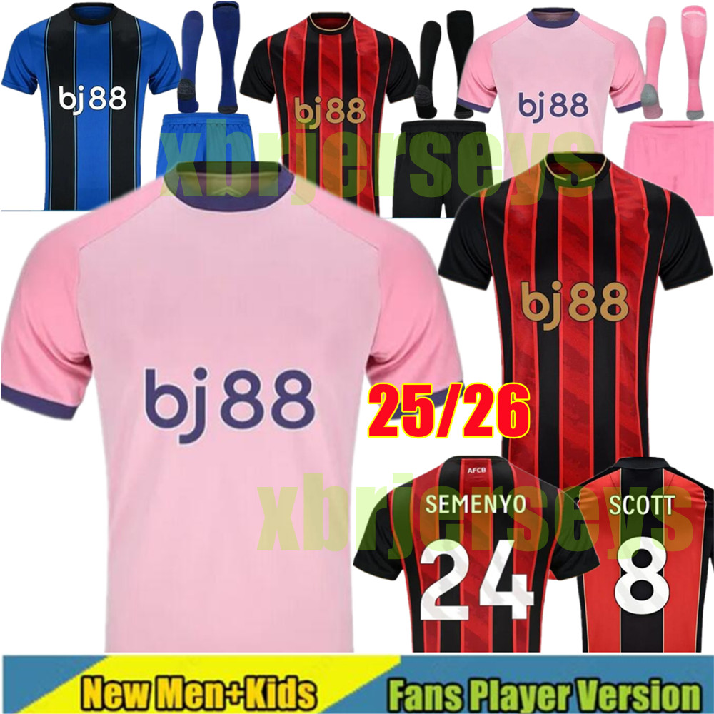 3XL 4XL 25 26 AFCB Bournemouth Soccer Jerseys EVANILSON KLUIVERT SEMENYO 2025 2026 Men Kid Kit football shirt CHRISTIE O.DANGO ADAMS BROOKS SCOTT SENESI J.ARAUJO