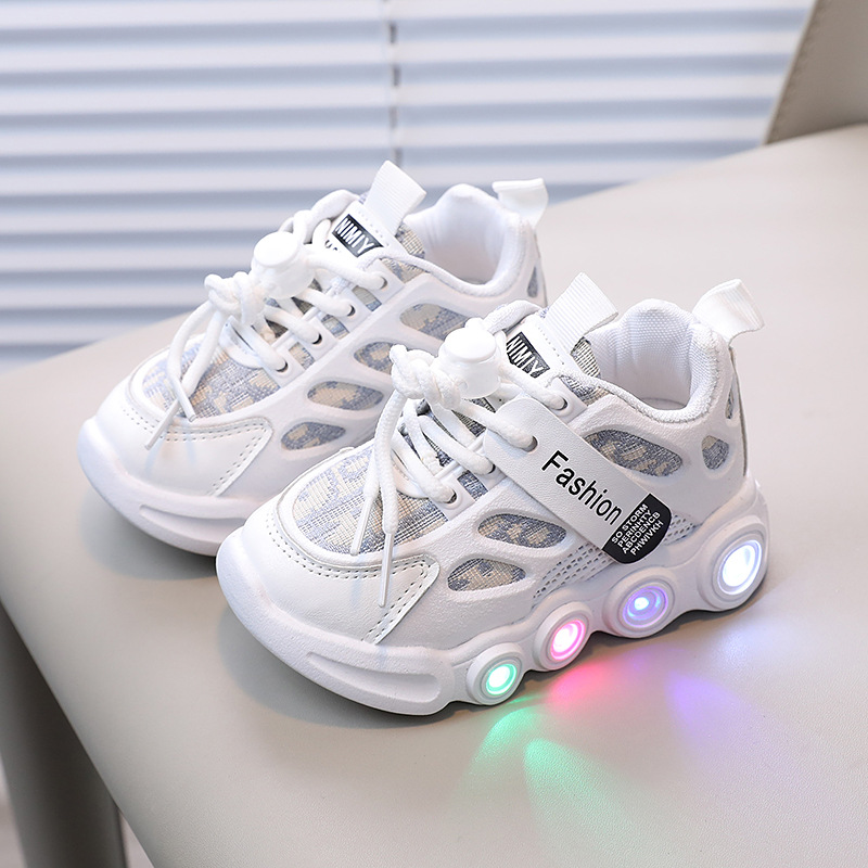 boys shoes led light sneakers girls bright light luminous shoes for kids mesh breathable casual shoes sneaker size 22-30