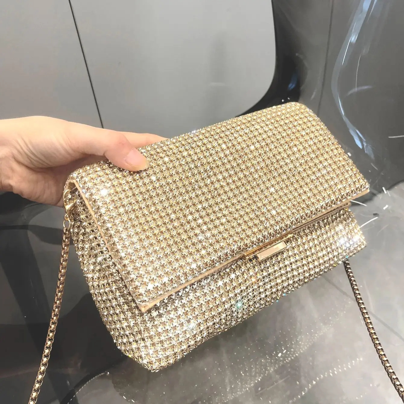 s Clutch Purse Bag For Women purse Shoulder Shiny Crystal Purses and Handbag Evening 260104