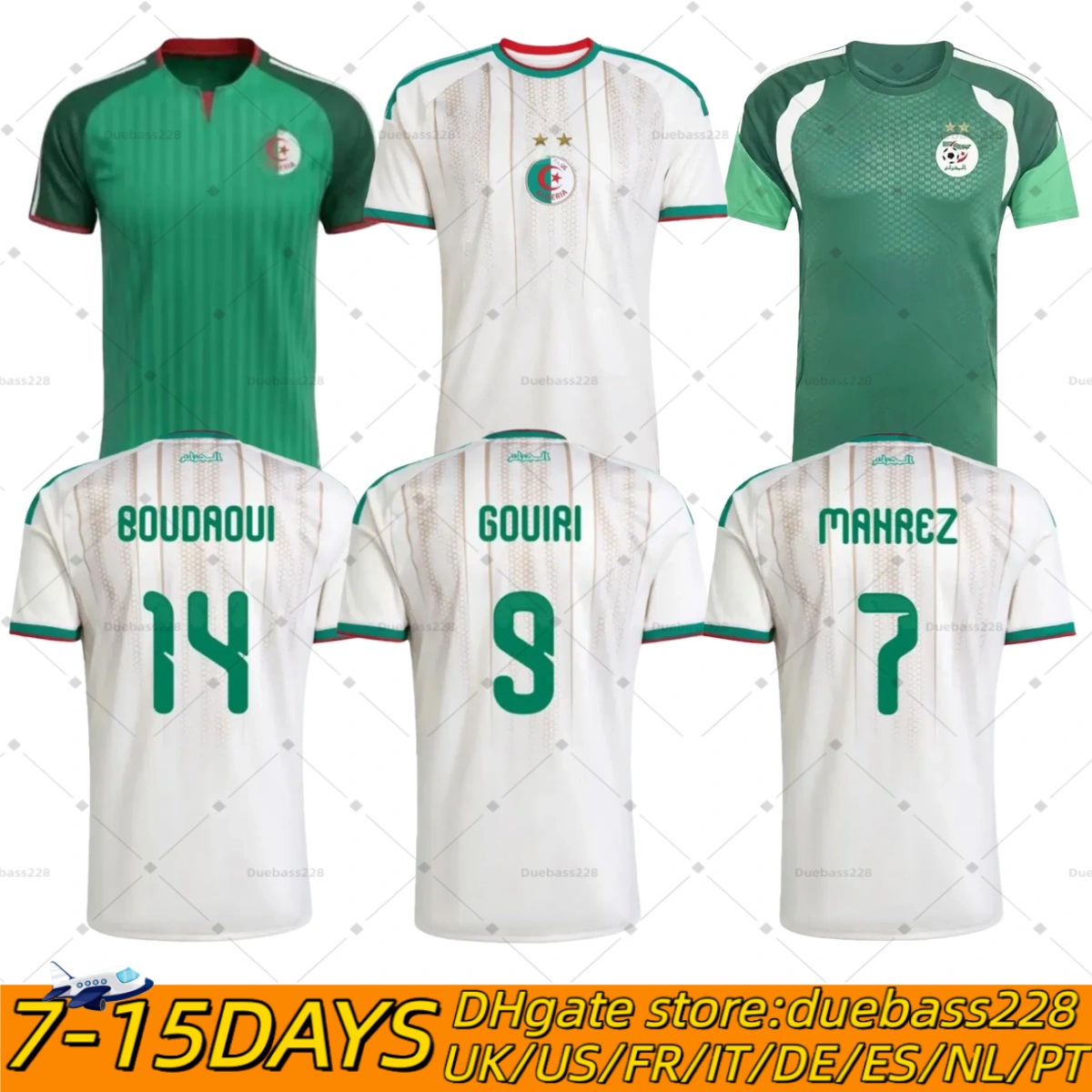 ALGERIA 26 27 Africa Cup Soccer Jerseys Home Away Third Fans Player Men kids Football Shirt Kit Gouiri Amoura Moussa Boudaoui Houssem Aouar Rayan Benrahma Ramiz