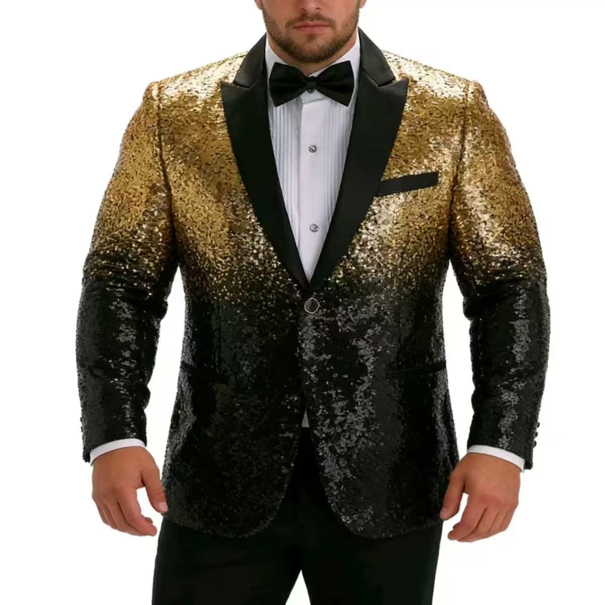T2893 New Sequined Suit Jacket for Men, Banquet/Performance Attire
