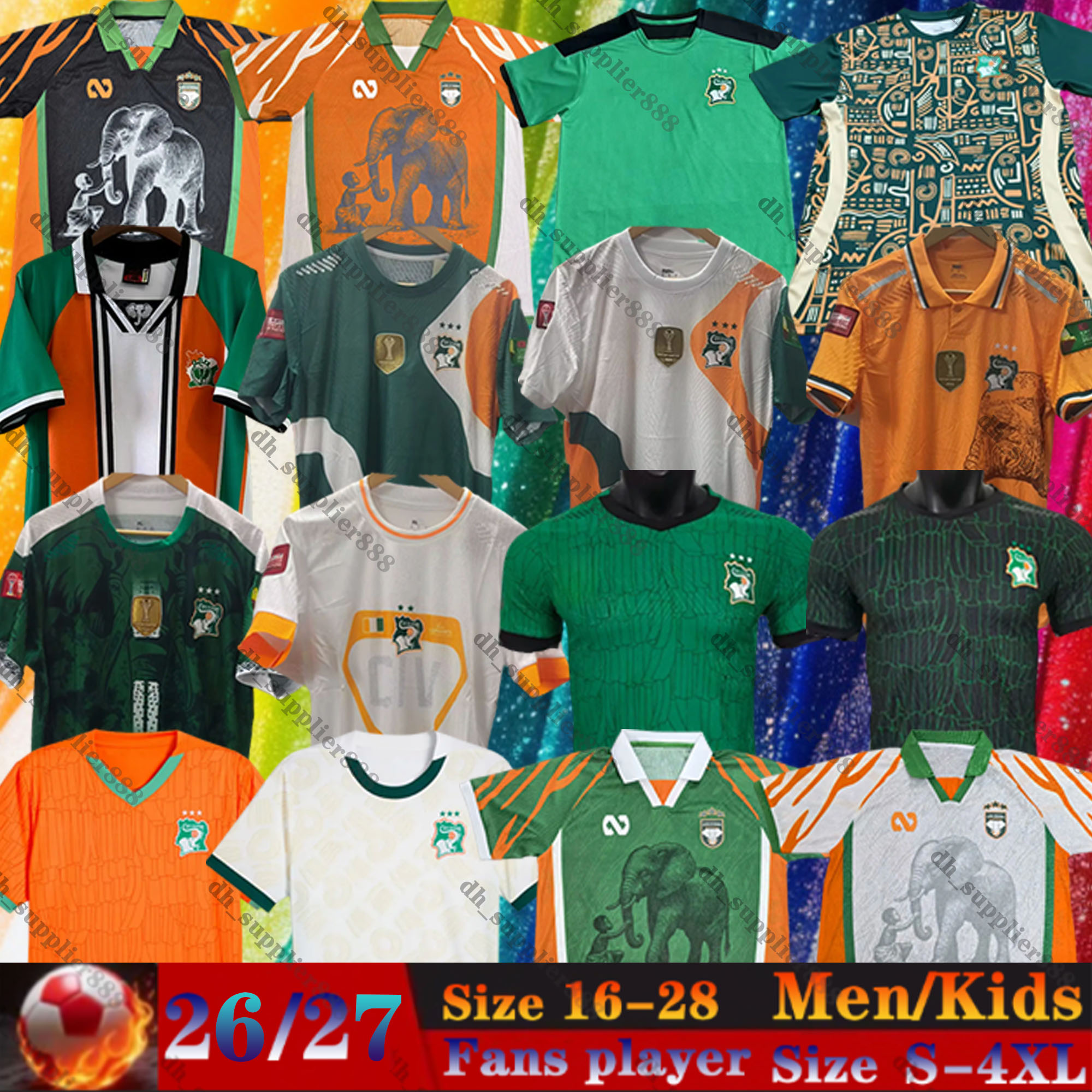 2026 2027 Ivory Cote Soccer Jerseys DIAKITE ADINGRA HALLER GUESSAND DIOMANDE Ivory coast player Men Kids Kit KESSIE SANGARE 25 26 27 D'ivoire Special Football Shirts