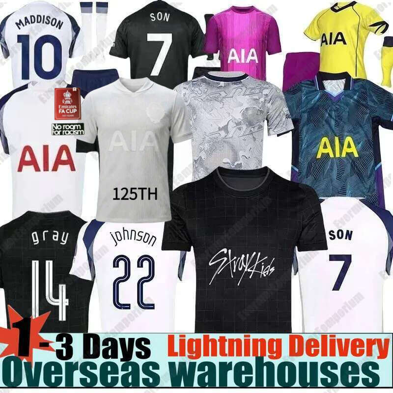 25 26 Fan Version MADDISON SON WERNER Soccer Jerseys2025 2026 KULUSEVSKI 125TH VELIZ VAN DE VEN Football Kit Shirt top Kids Jersey Tottenham hotpsur 1901