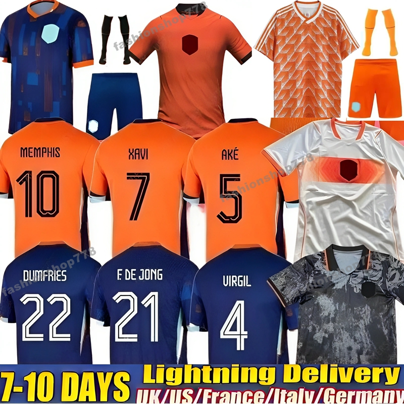 26 27 Netherlands Soccer Jerseys MEMPHIS 2026 2027 VIRGIL Jersey DE JONG GAKPO MALEN VEERMAN WEGHORST DUMFRIES BROBBEY FRIMPONG Shirt DE LIGT XAVI Men Kids 1988 Retro