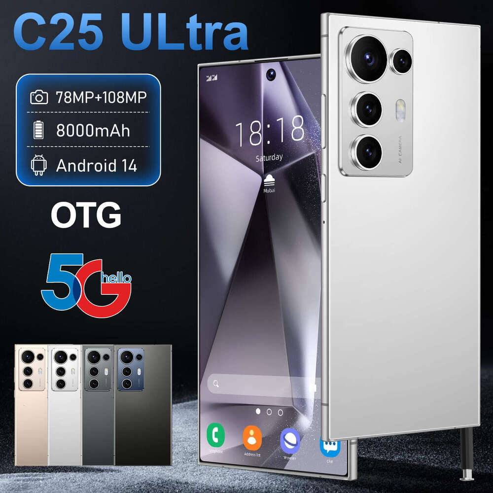 Renowned brand's new C25 Ultra cross-border smartphone 16+1T Android 4G network smartphone from the original factory SmartPhone CKS