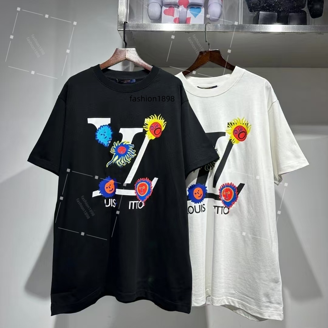 designer t shirt designer mens and womens t shirt summer round neck Thick Cotton printing T-shirt Fashion Design black shirt size plus sizes S 4XLprinting