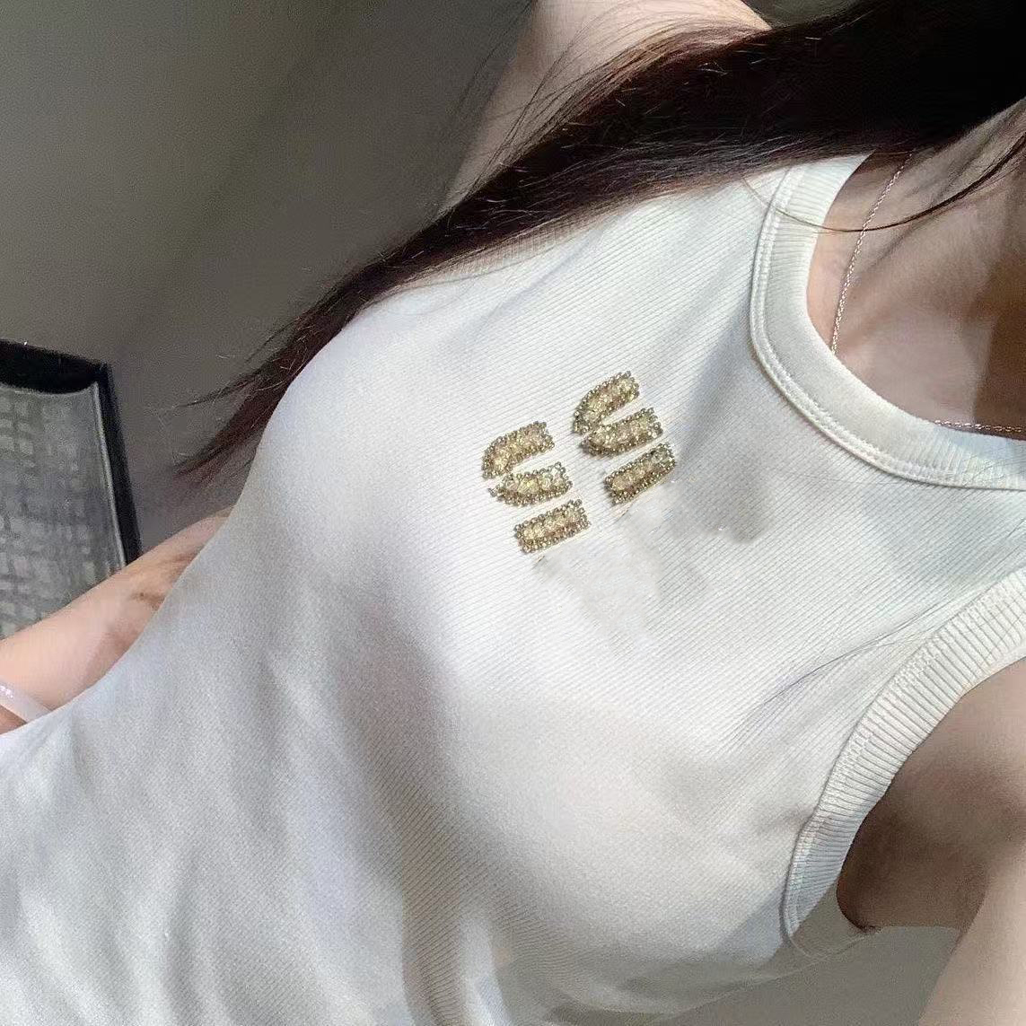 womens tanks top designer tank top women designer luxury vest sleeveless camis pure cotton fashionable knitted camisole tees S-L#86
