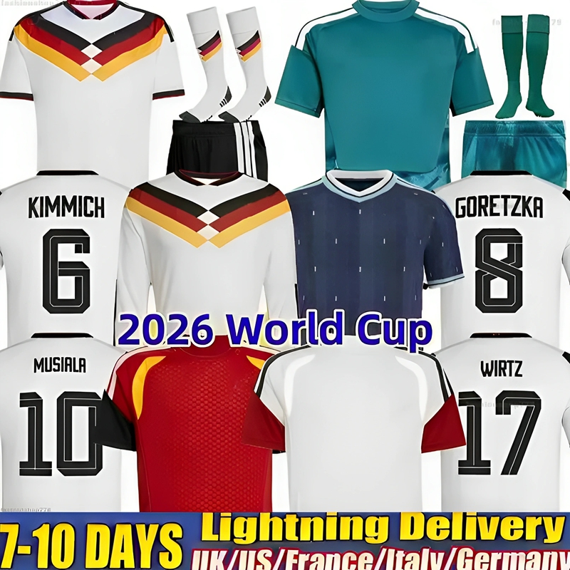 Germany Jersey 2026 World Cup 125TH Musiala Wirtz Havertz Kimmich Soccer Jerseys Deutschland Trikot KROOS Tah RUDIGER Raum MULLER 26 27 Football Shirt Kid Kits