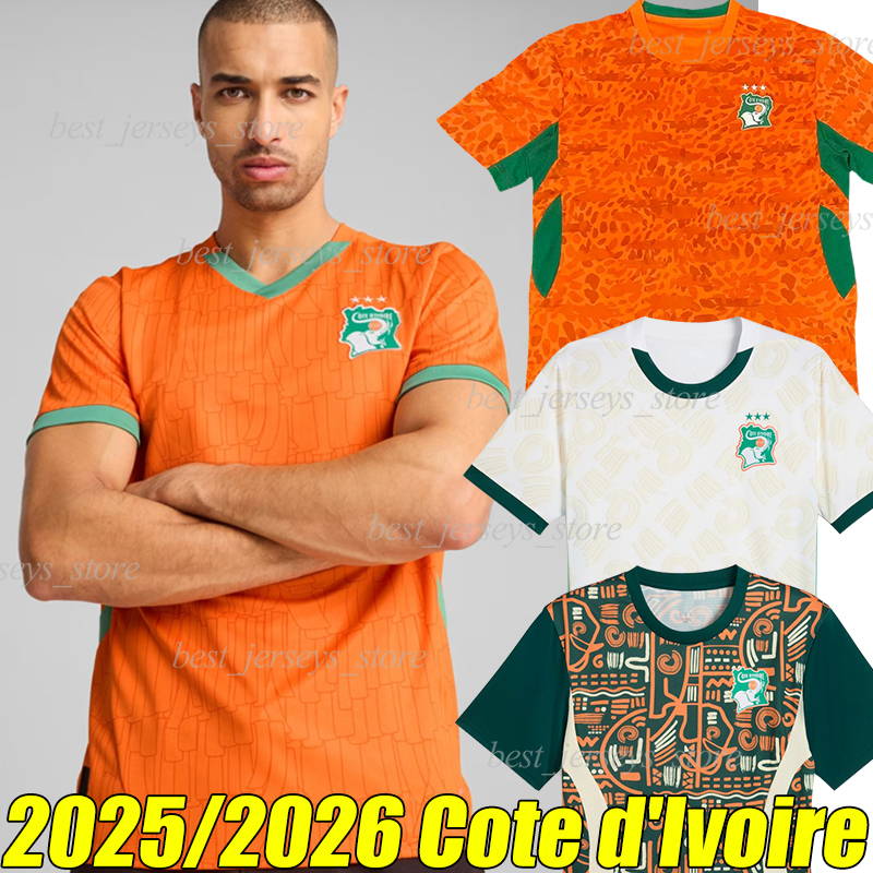 2025 2026 Cote d Ivoire soccer jerseys KRASSO OUMAR DIAKITE KESSIE AMAD GUESSAND FOFANA BAYO DIOMANDE SANGARE AGBADOU TOURE men kids kits socks sets football shirts
