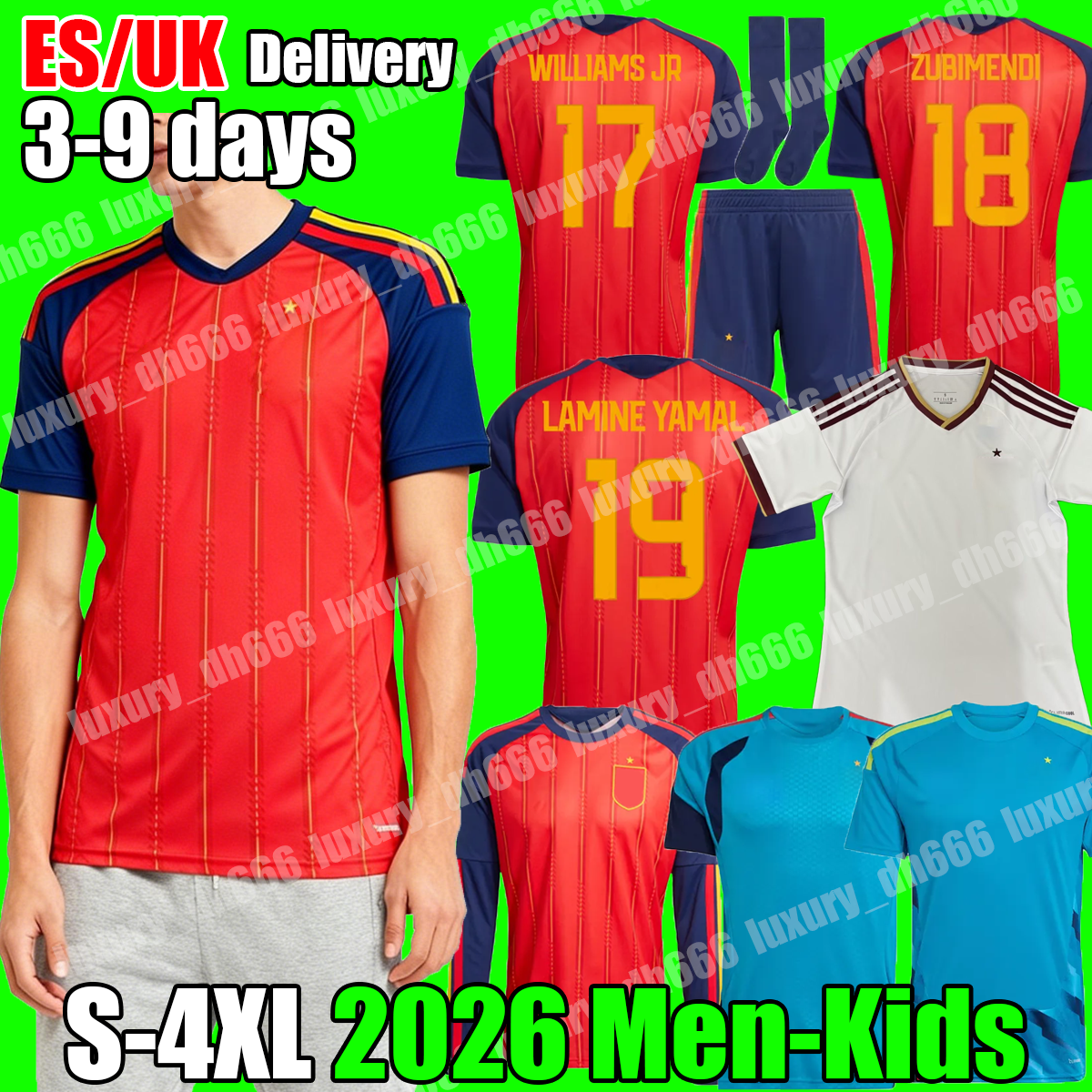 4XL 26 27 soccer sPaIN jersey 2026 world cup football shirt LAMINE YAMAL PEDRI GAVI MORATA RODRIGO MERINO SPANISH soccer jersey Top long sleeve goalkeeper Men Kids Kit