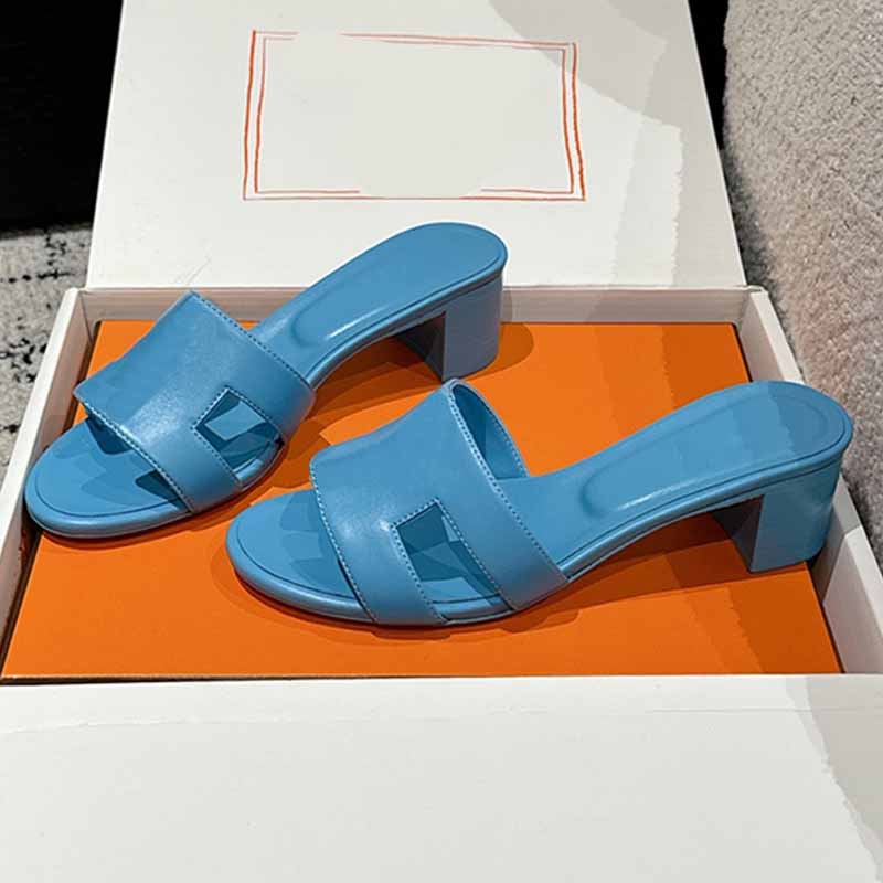 Miss High heel Daily Outfit Oasis Sandals Shopping street sandals top quality genuine leather sole Classic famous square head designer women summer mules