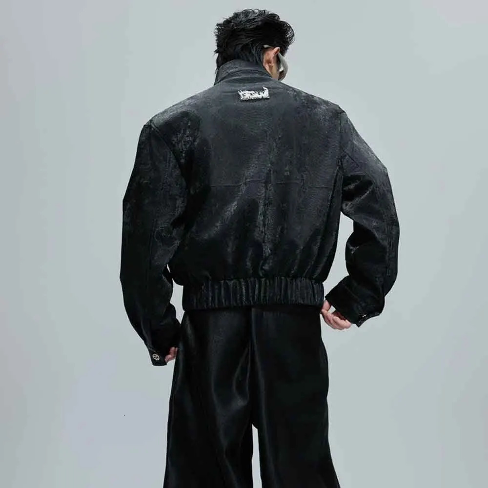Mens Autumn Jacket Python Texture Jewel Embellished Jacket Streetwear Fashion Nightclub Cropped Top MenS Clothing 2025 260109 - view 7