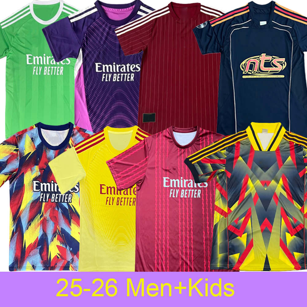 25/26 SAKA EZE Home kit RICE GYOKERES football match shirts ZUBIMENDI ODEGAARD HAVERTZ MARTINELLI SALIBA TROSSARD Nwaneri Calafiori Gunners Men Kids Kit