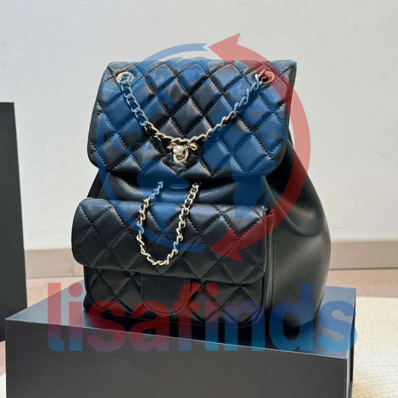 12AAA Shoulder backpacks for women luxury 23P duma mini backpack high quality designer flap double pocket calfskin leather fashion schoolbag chain bag