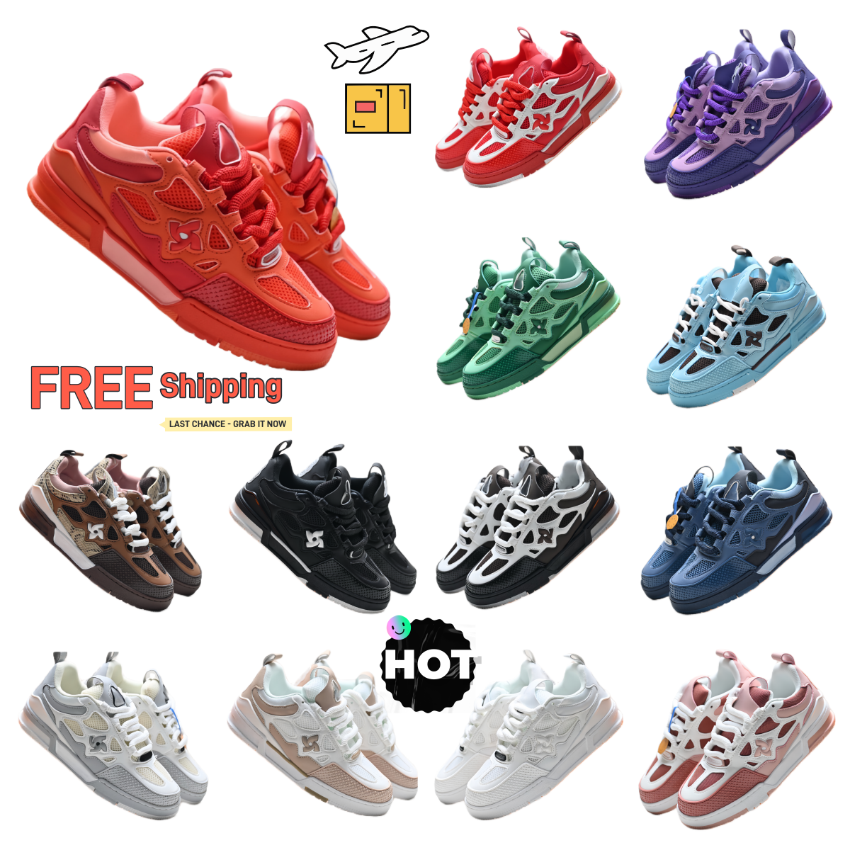 Casual shoes outdoor shoes basketball shoes designer shoes classic sneakers fashionable shoes anti-slip shoes thick-soled shoes running shoes breathable shoes