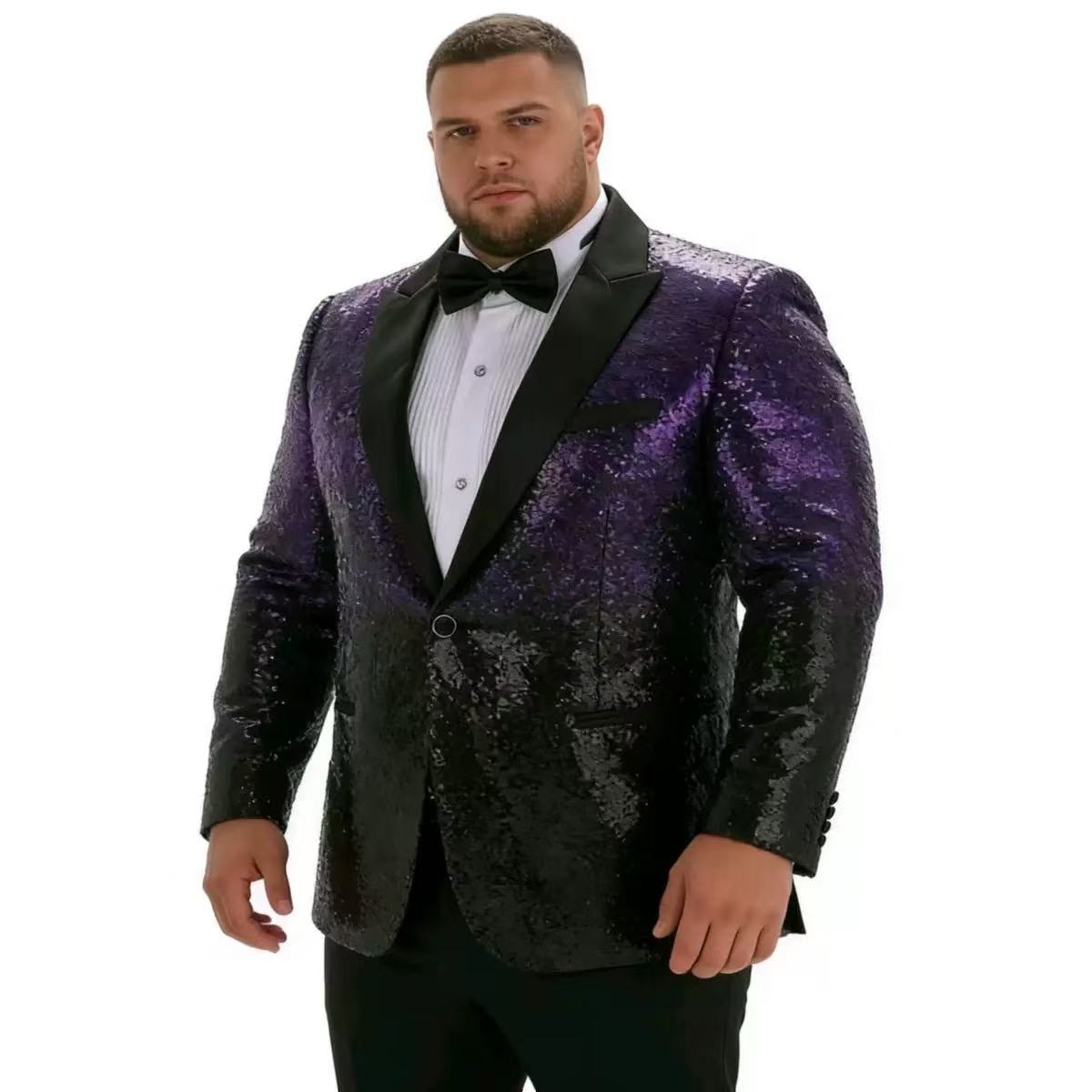 T2893 New Sequined Suit Jacket for Men, Banquet/Performance Attire