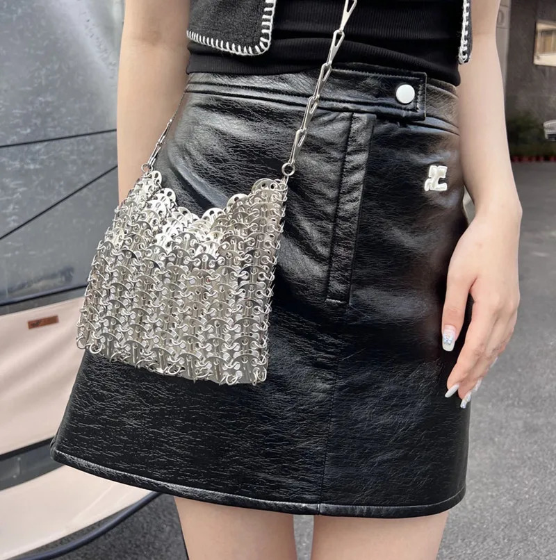 Tote Bag Aesthetic Bags Handbag Metal Hollow Womens Wedding Party Clutch Shoulder Female Evening 260104
