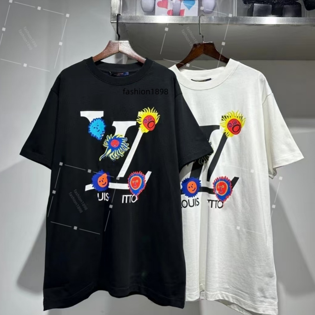 designer t shirt designer mens and womens t shirt summer round neck Thick Cotton printingT-shirt Fashion Design black white shirt size plus sizes S 4XL