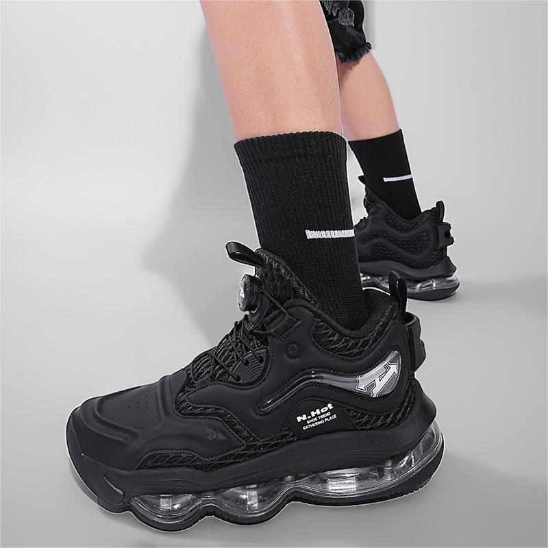NHOT 2026 Men's High-Top Sports Sneakers - Twist Lace Fastening & Cushioned Air Sole, Trendy Casual Footwear for Daily Wear
