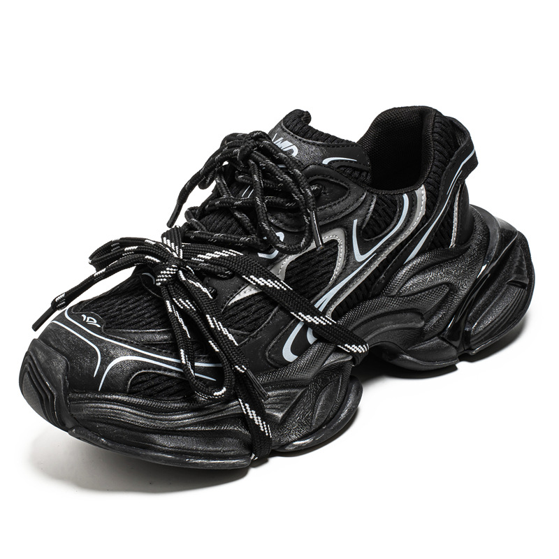 New Fashionable Men's Shoes 2026 Spring Hot Selling Trendy Comfortable Breathable Thick soled Sports Shoes Personalized Street Casual Shoes - view 3