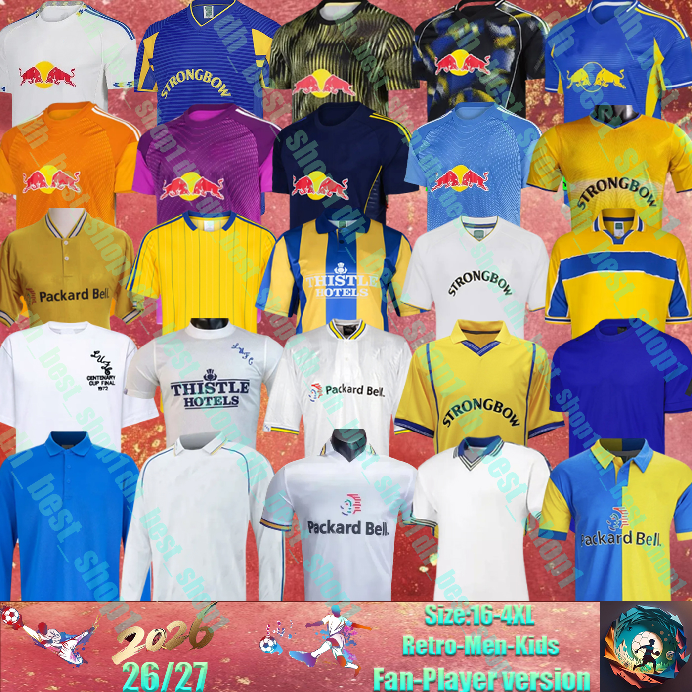 25 26 Leeds Unitedd AMPADU Llorente leeds Retro 78 89 90 91 92 93 94 01 02 03 shirt Soccer Jerseys STRUIJK RODON ROTHWELL BAMFORD PIROE AARONSON MATEO JOSEPH Mens Kids GNO