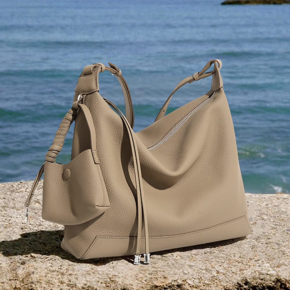 OC3118 Genuine Leather Women Shoulder Bag Large Capacity Soft Cowhide Underarm Bag Casual Tote Career Office Commute Simple Leisure