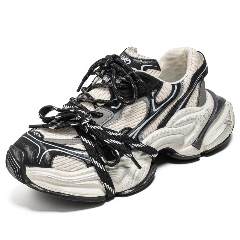 New Fashionable Men's Shoes 2026 Spring Hot Selling Trendy Comfortable Breathable Thick soled Sports Shoes Personalized Street Casual Shoes - view 7