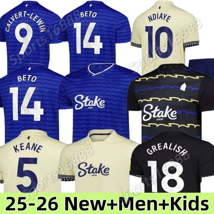 25 26 NDIAYE EVERTONES soccer jerseys Barry Alcaraz 2025 2026 McNEIL CALVERT-LEWIN GREALISH Dewsbury-Hall DELE PICKFORD IROEGBUNAM