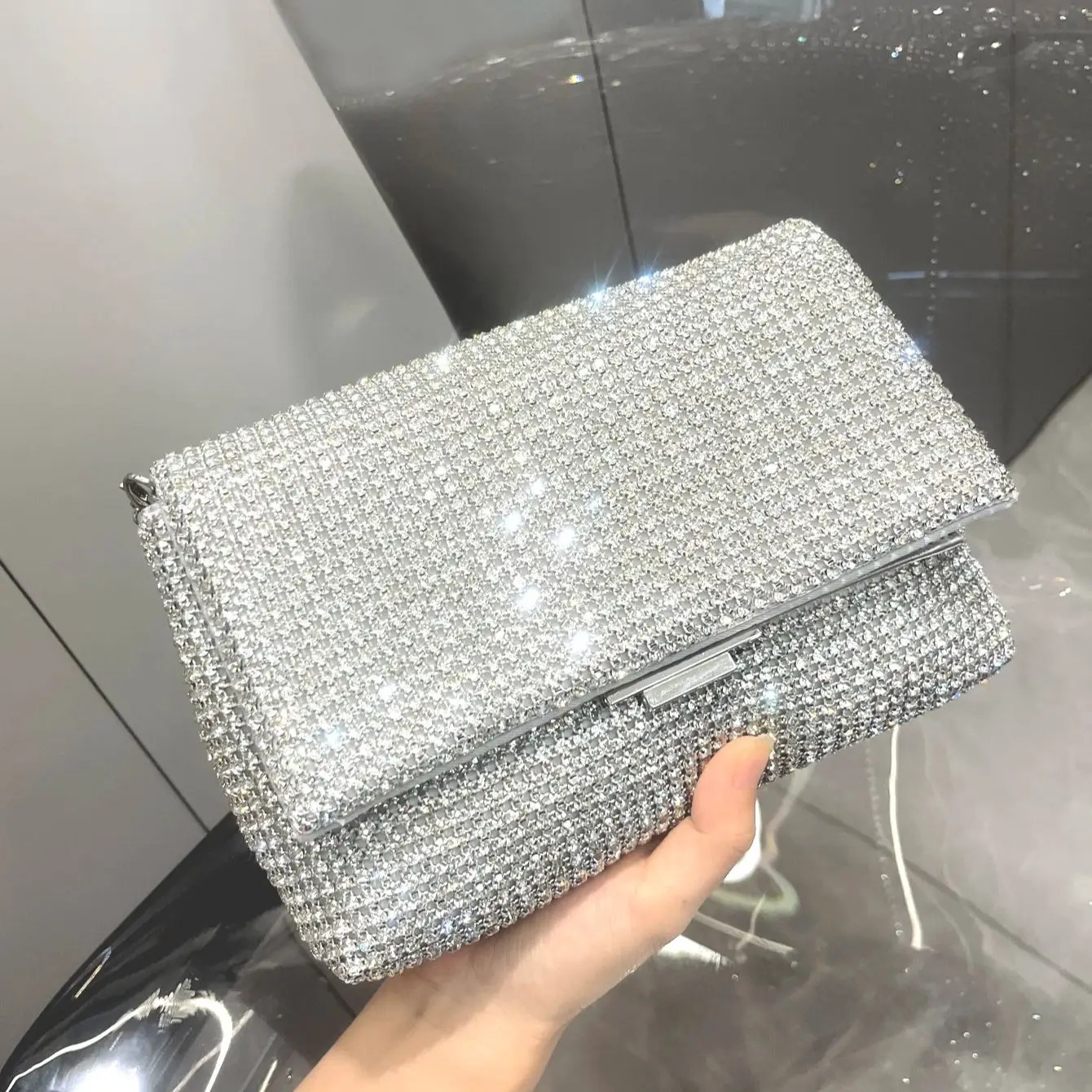 s Clutch Purse Bag For Women purse Shoulder Shiny Crystal Purses and Handbag Evening 260104