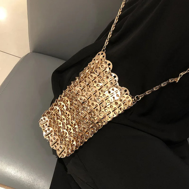 Tote Bag Aesthetic Bags Handbag Metal Hollow Womens Wedding Party Clutch Shoulder Female Evening 260104
