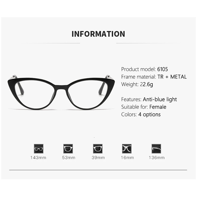 Light-sensitive color-changing cat eye style retro trendy non-face slimming flat light glasses high-end myopia glasses 6105 260106
