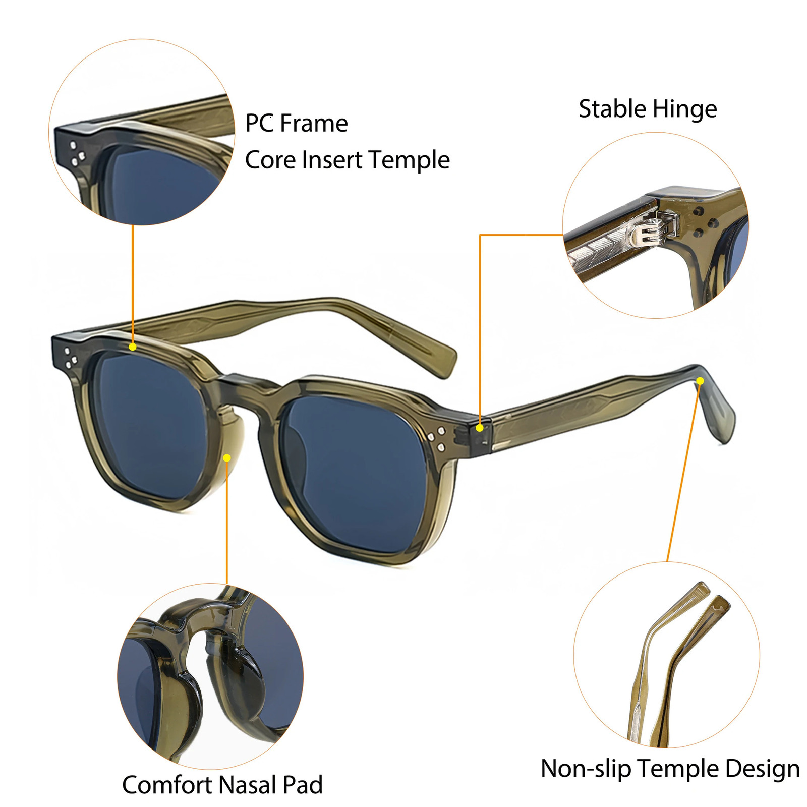 CATERSIDE Fashion Men Sunglasses Small Frame Square Personalized Sun Glasses Women Travel Party Business Festival Gift 260109