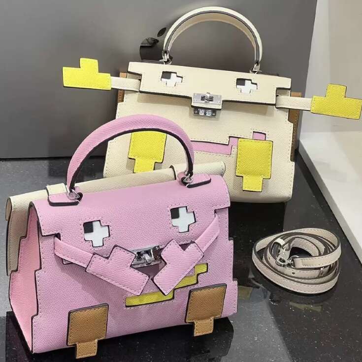 10A Designer Handbag 20 cm Handcrafted Authentic High Quality Bag Luxury Classic Fashionable Trendy Womens Bag Monster Color Blocked Geometric Bag