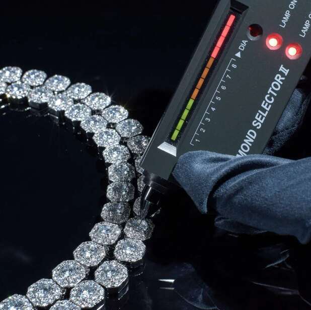 Stylish necklace with moissanite and VS grade round diamonds, 11mm wide, unisex, hip-hop rap tennis clavicle chain Shine brightly AAAAA Free delivery