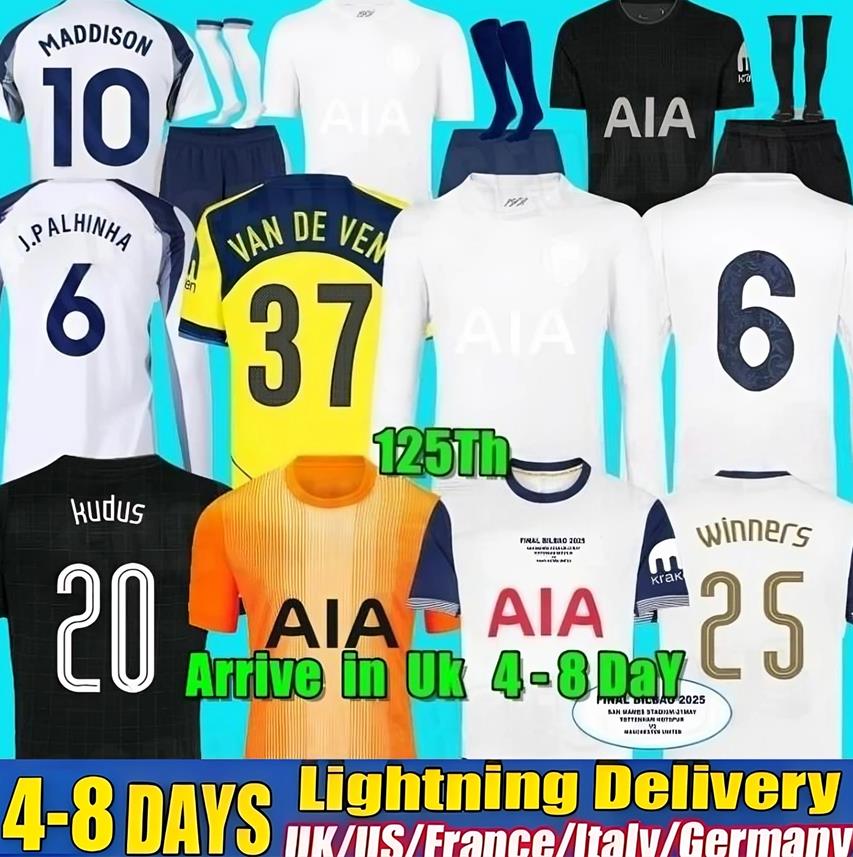 25 26 Fan version MADDISON SON WERNER Soccer Jerseys2025 2026 KULUSEVSKI 2025 VELIZ VAN DE VEN Football kits shirts Men kids goalkeeper pre match tottenham jersey 666