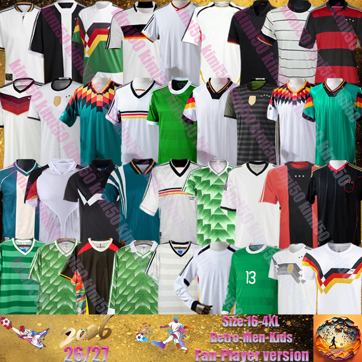 88 90 92 94 96 retro germany soccer jersey football shirts kit men tops retro deutschland trikot 02 06 14 Deutschland Trikot Jahrgang Langarmtrikot DFB EM retrotrikot