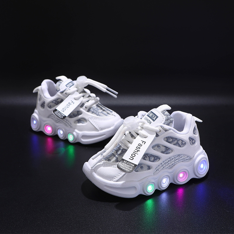 boys shoes led light sneakers girls bright light luminous shoes for kids mesh breathable casual shoes sneaker size 22-30