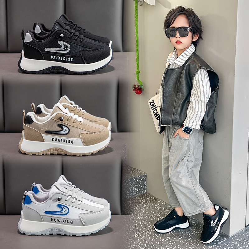 boys fashion casual sneakers kids trend chic running shoes basketball shoes children flat toddler outdoor shoes 26-37